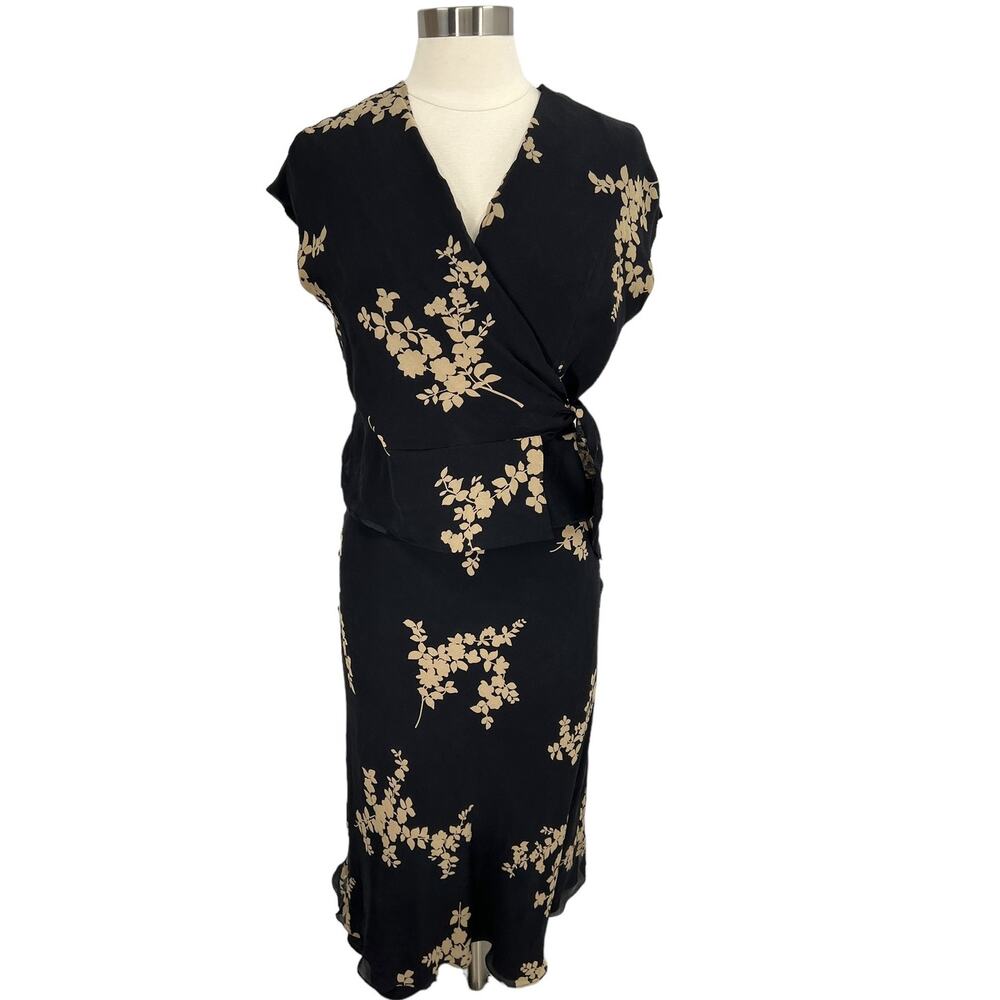 David Warren Silk 2 Piece Skirt Set SZ 6P